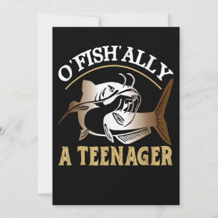 Invitation Vintage Rétro O'Fishally Un Adolescent