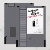 Invitation Vintage Rétro pour Geeks et Joueurs Mod (Devant / Derrière)