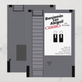 Invitation Vintage Rétro pour Geeks et Joueurs Mod (Devant / Derrière)
