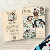 Invitation Vintage Retro Romantique Nostalgale les années 50