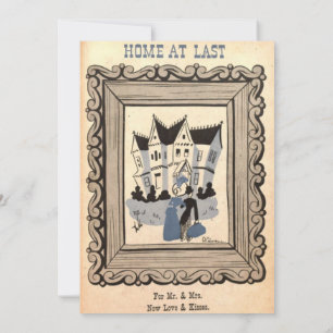 Invitation Vintage rétro romantique vieux vieux Mariage rusti