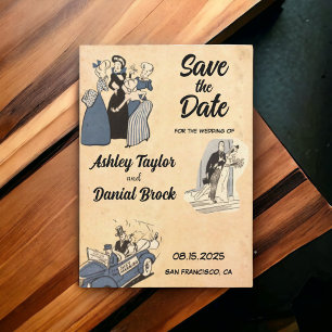 Invitation Vintage Retro Rustic Stylish Wedding Enregistrer l