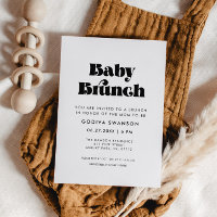 Vintage Retro Script Baby Brunch