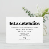 Invitation Vintage Retro Script Fêtons l'anniversaire (Debout devant)