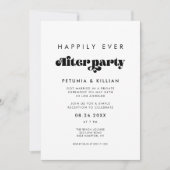 Invitation Vintage Retro Script Heureux après la fête (Devant)