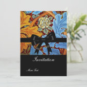 Invitation Vintage Retro Victorian William Morris (Debout devant)