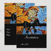 Invitation Vintage Retro Victorian William Morris (Devant / Derrière)