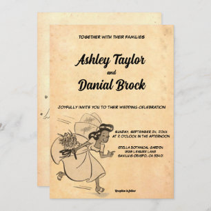 Invitation Vintage Retro Vieux Stylish Funny les années 50 Ru