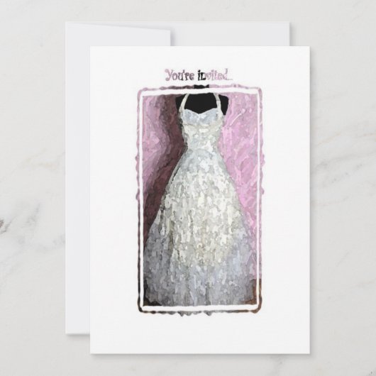 Invitation vintage Robe Douche (Devant)