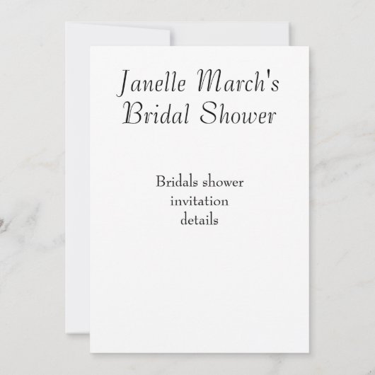 Invitation vintage Robe Douche (Dos)