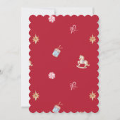 Invitation Vintage Rocking Horse Christmas Card (Dos)