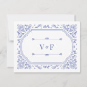 Invitation Vintage Romance Floral Enregistrer la date (Dos)