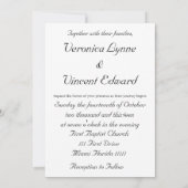 Invitation Vintage romantique avec la Bible Verse Mariage (Dos)