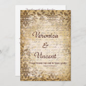 Invitation Vintage romantique avec la Bible Verse Mariage (Devant / Derrière)