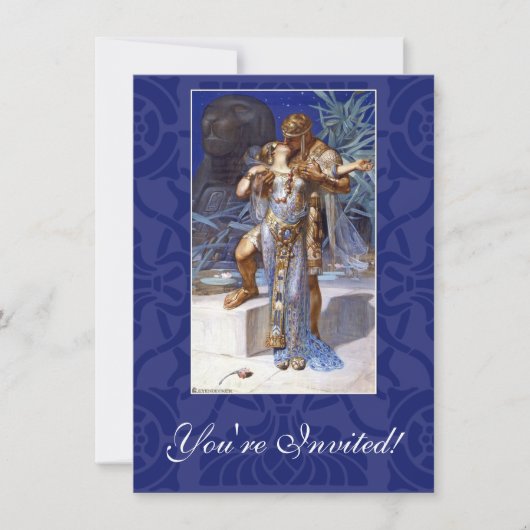 Invitation Vintage romantique couple Anthony et Cléopâtre Kis (Devant)