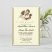 Invitation Vintage Romantique Premier Kiss (Debout devant)
