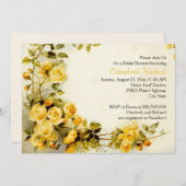 Invitation Vintage romantique rose mariage douche nuptiale (Devant / Derrière)