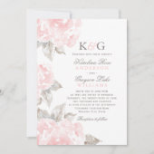 Invitation Vintage Rose d'aquarelle rose Mariage (Devant)