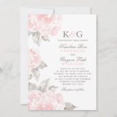 Invitation Vintage Rose d'aquarelle rose Mariage (Devant)
