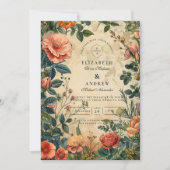 Invitation Vintage Rose Garden Wedding (Devant)