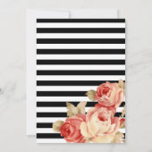 Invitation Vintage Rose Gold Foil Black White moderne (Dos)