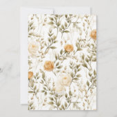 Invitation Vintage Rose ivoire et or Mariage (Dos)