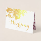 Invitation vintage Rose Mariage Gold Foil (Devant)