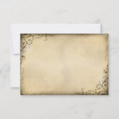 Invitation vintage rose poony partie d'engagement rustique (Dos)