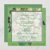 Invitation Vintage rose rose rose rose fleurs nuptiale (Devant / Derrière)