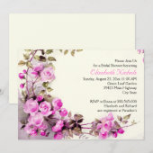 Invitation Vintage roses roses roses mariages douche nuptiale (Devant / Derrière)