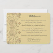 Invitation Vintage Roses Trellis mariage musulman floral (Devant)
