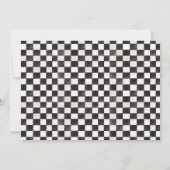 Invitation Vintage Rouge Deux Course Rapide Voiture Anniversa (Dos)