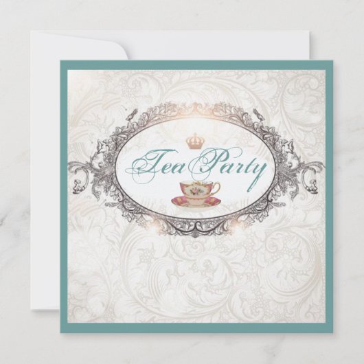 Invitation vintage Royal Fête des mariées Tea Part (Devant)