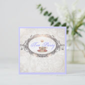 Invitation vintage Royal Fête des mariées Tea Part (Debout devant)