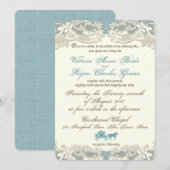 Invitation Vintage Russe Floral Fairy Tale Mariage (Devant / Derrière)