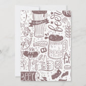 Invitation Vintage Rustic Beer Men 71e anniversaire (Dos)