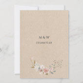 Invitation Vintage Rustic Boho Mariage (Dos)