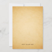 Invitation Vintage Rustic Compass fête d'anniversaire (Dos)