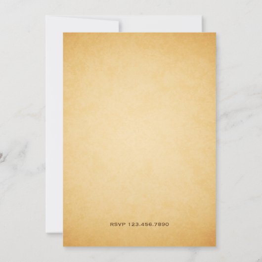 Invitation Vintage Rustic Compass fête d'anniversaire (Dos)