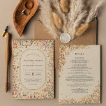Invitation Vintage Rustic Fall Beige Mariage détails et<br><div class="desc">Cette Vintage décoration de Mariage beige automne rustique Détails et Invitation présente une palette de base neutre intemporelle de beige et d'or avec des ornements colorés délicatement muets de branches dorées et de jolis floraux d'automne avec des feuilles en rouge, cuivre, rose poussiéreux, orange brûlé, terre cuite, et la couleur...</div>