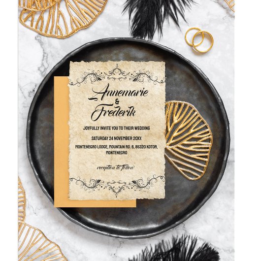 Invitation Vintage rustique