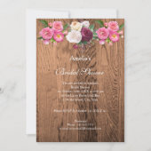 Invitation vintage Rustique de douche nuptiale (Devant)