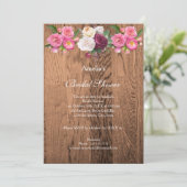 Invitation vintage Rustique de douche nuptiale (Debout devant)