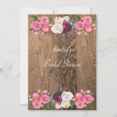 Invitation vintage Rustique de douche nuptiale (Dos)