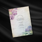 Invitation Vintage Rustique Pastel Hydrangea Flower