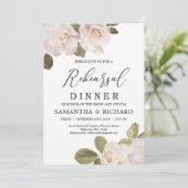 Invitation Vintage rustique rousse français rose répétition d (Debout devant)