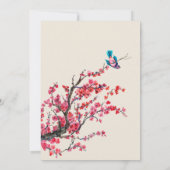 Invitation Vintage rustique Wild Animaux mariages floraux (Dos)