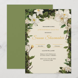 Invitation Vintage Sage Green Botanal