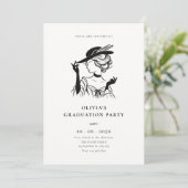 Invitation Vintage sassy lady élégante graduation (Debout devant)