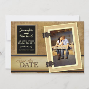 Invitation Vintage Scrapbook Enregistrer la date